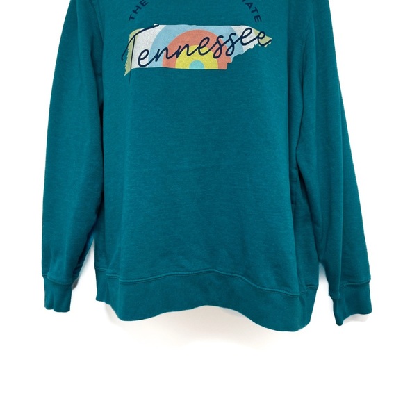 2/$30 Tennessee The Volunteer State Graphic Fleece Sweatshirt Long Sleeve XL TN - Picture 4 of 6